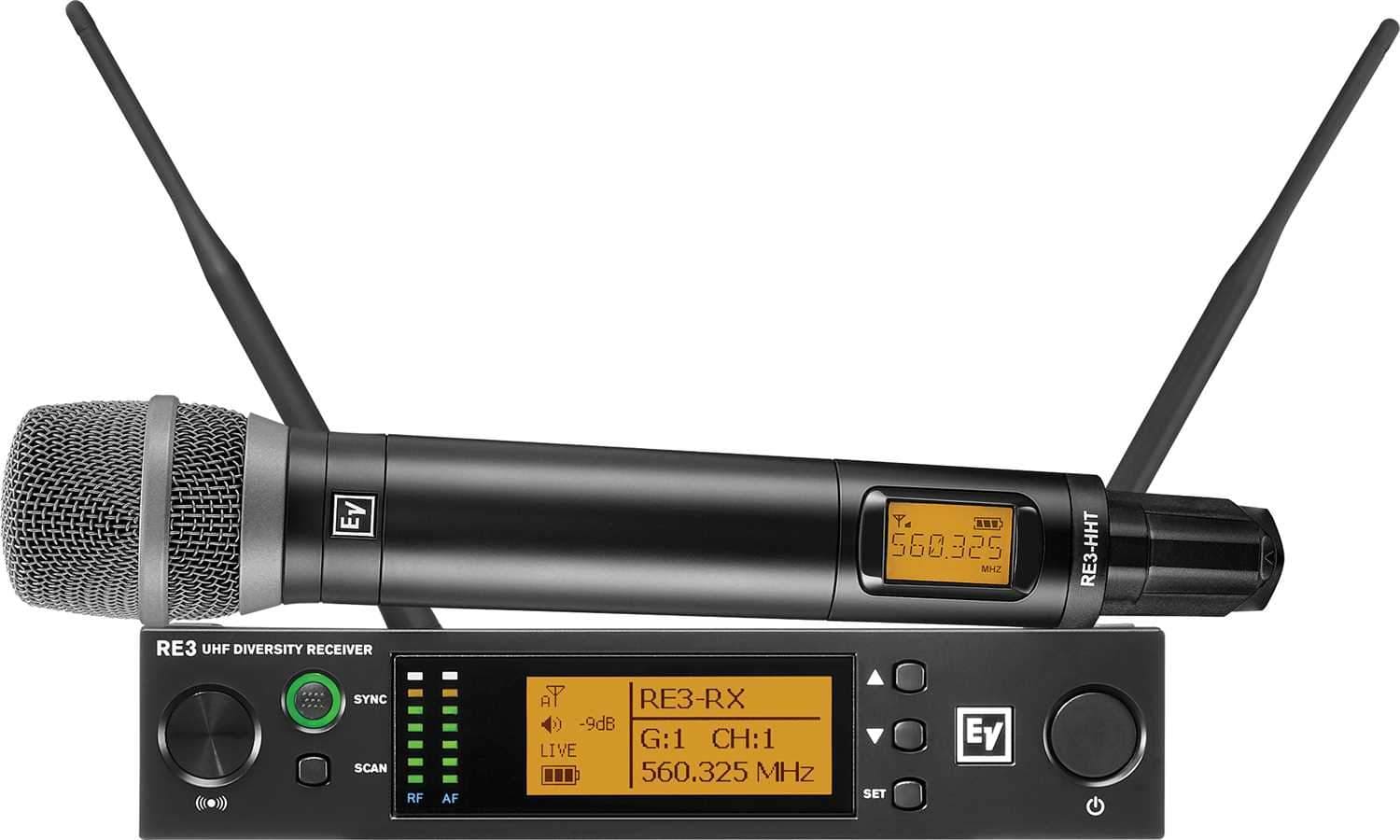 Electro-Voice RE3 RE520 5L Wireless Handheld Microphone Set for Stunning Performances