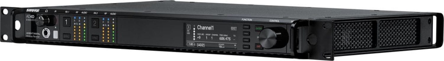 Shure Axient AD4DUS Two-Channel Digital Wireless Receiver - B Band - The Ultimate Solution for Flawless Audio