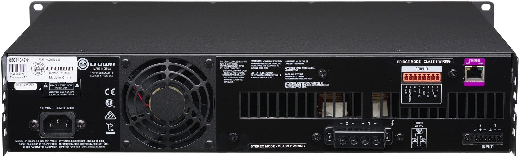 Crown CDi2x1200 1200-Watt 2-Channel Powerhouse Amplifier