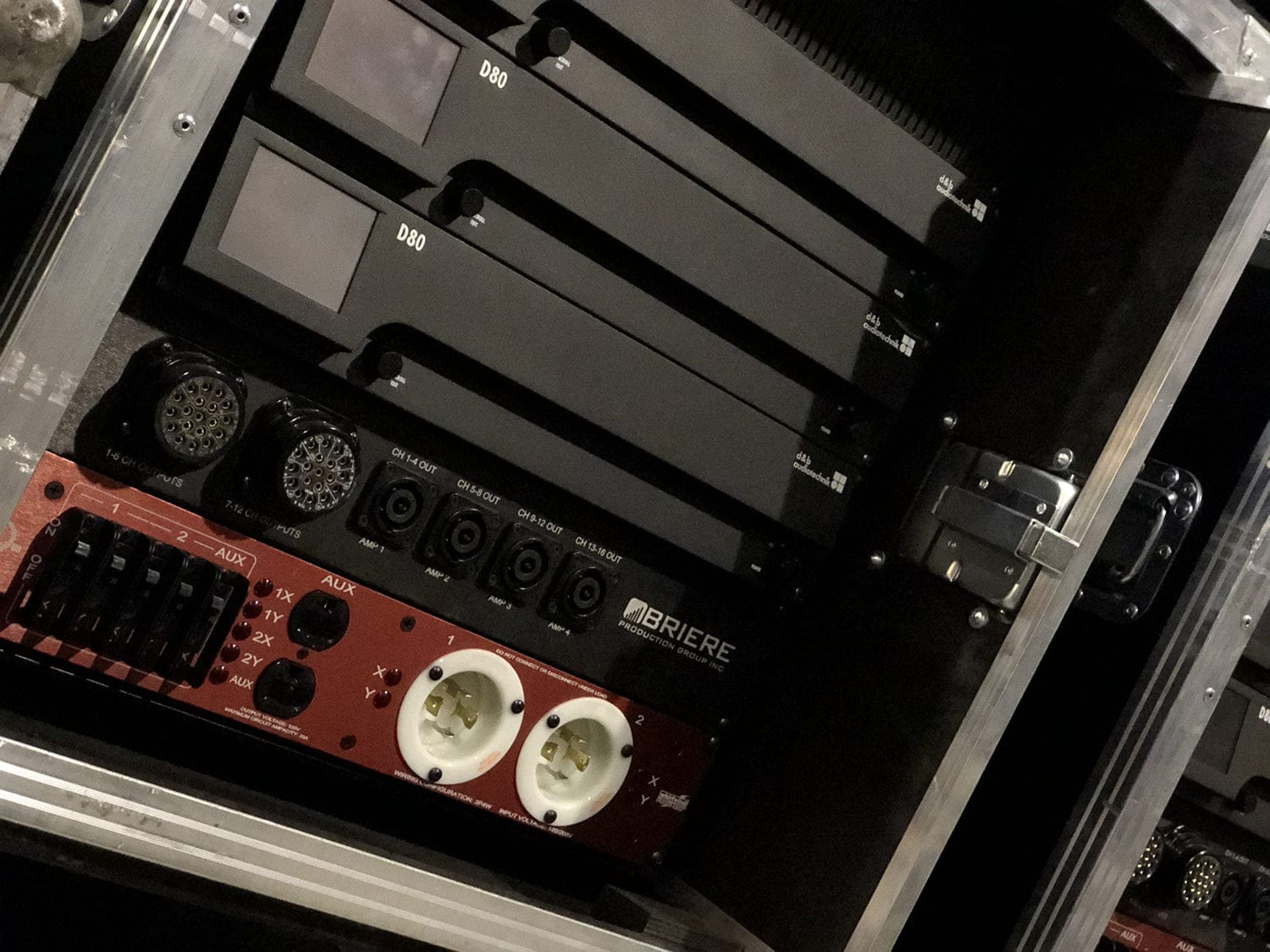 D&B Audiotechnik Z5570.050 3x D80 Touring Rack - The Ultimate NEMA Mains Panel for Powerful Audio Setup