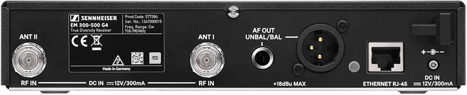 Sennheiser EM 300-500 G4 Evolution Wireless Rackmount Receiver - The Ultimate Live Stage Companion