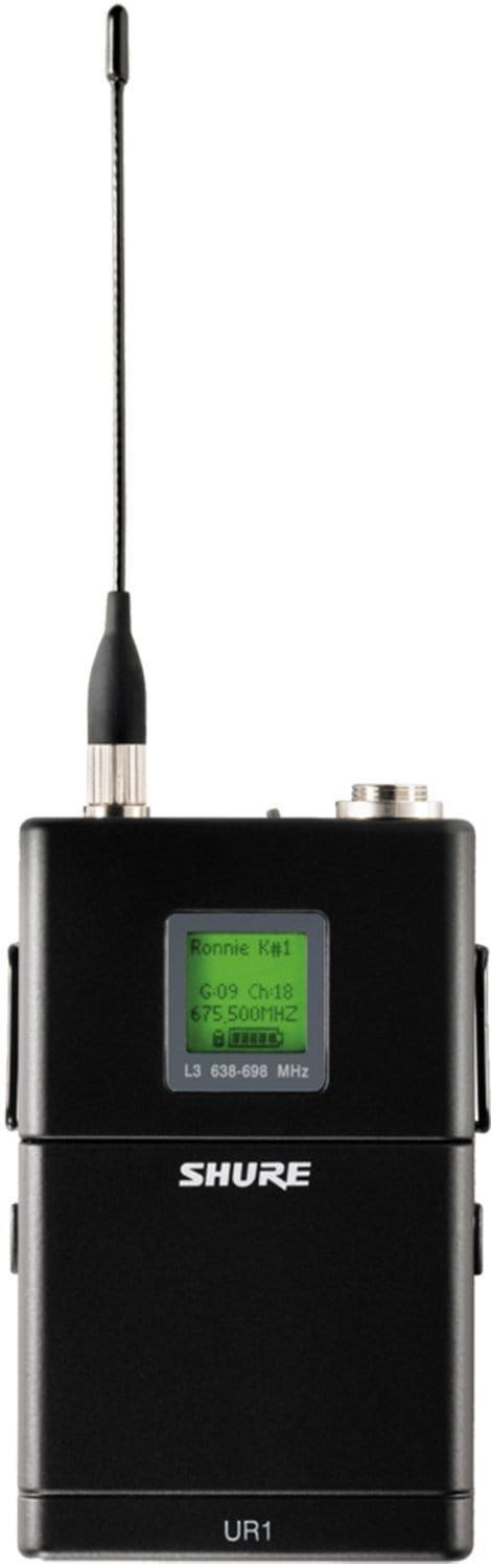 Shure UR1 L3 UHF 638 - 698MHz Belt Pack Transmitter - Superior Wireless Solution