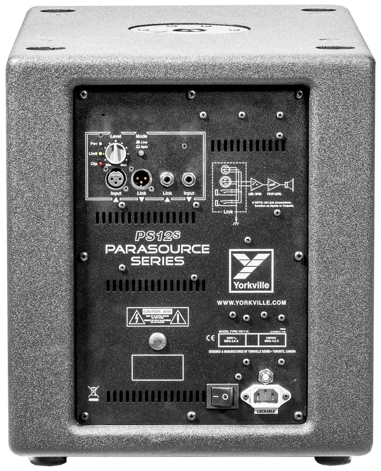 Powerful Yorkville PS12S 12-Inch Subwoofer