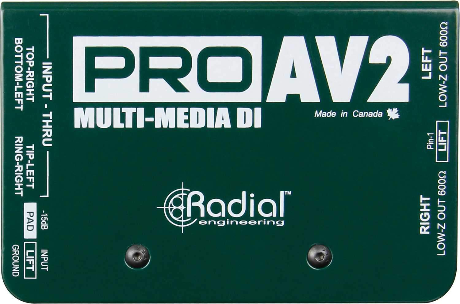 Radial ProAV2 Passive 2-Channel Multimedia DI - Your Ultimate Audio Connectivity Solution