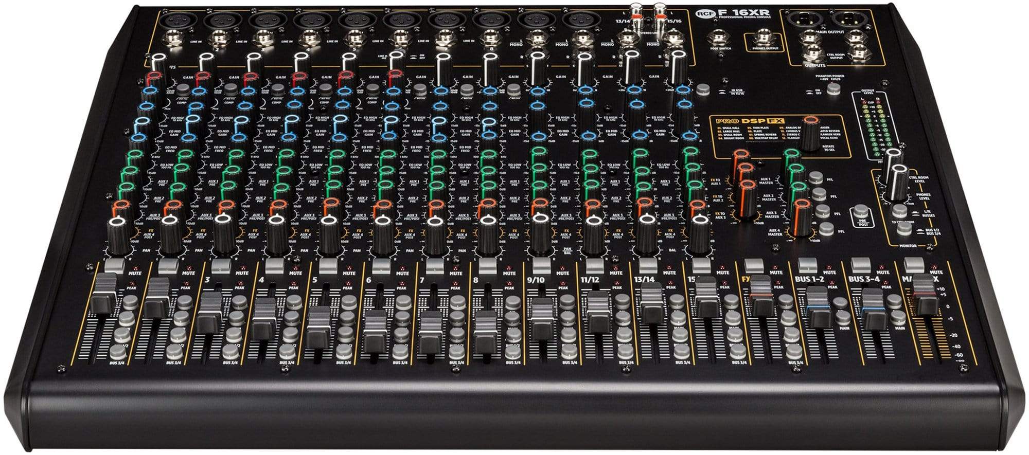 RCF F16-XR Professional 16-Channel Mixer with FX and Recording Capabilities