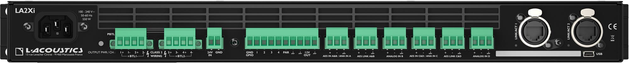 L-Acoustics LA2XI US Install-Specific 4x640 Watt Amplified Controller - Your Sound Solution for Every Venue