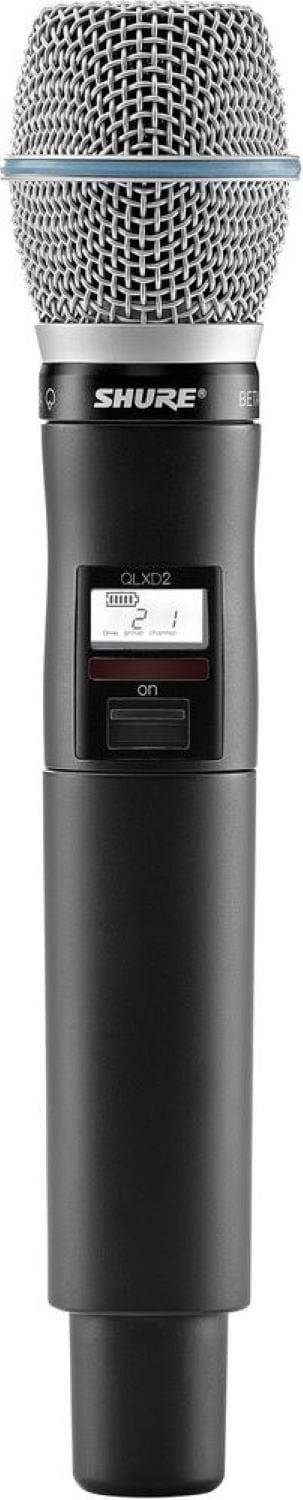 Shure QLXD2/B87A X52 Band Handheld Transmitter with Beta 87A Capsule - Unleash Your Voice