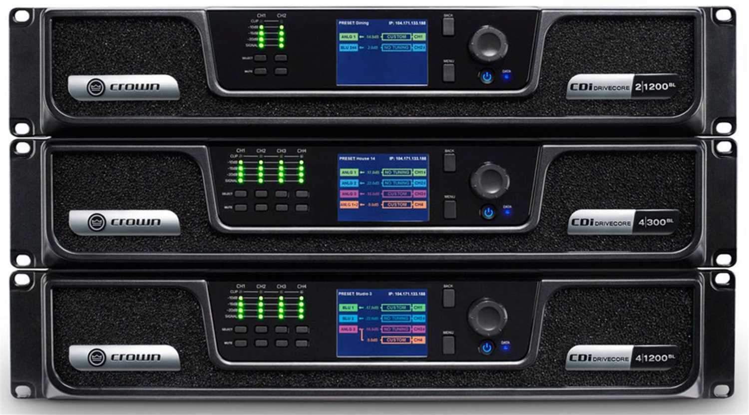 Crown CDi DriveCore 1200W 2-Channel Power Amplifier with BLU Link - Boost Your Sound Experience