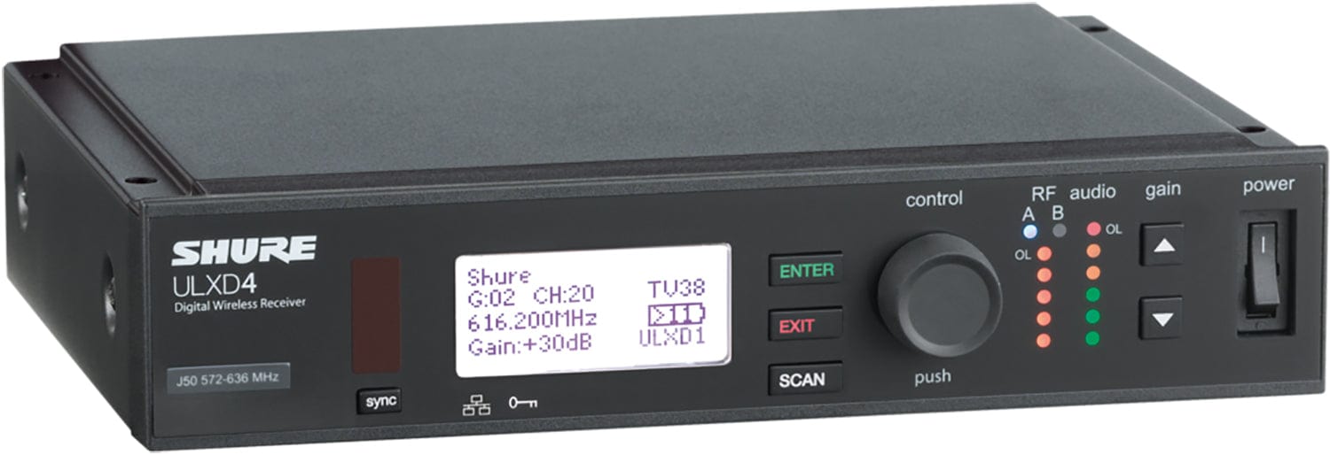 Shure ULXD4-GV Digital Wireless Receiver for Secure Government Use