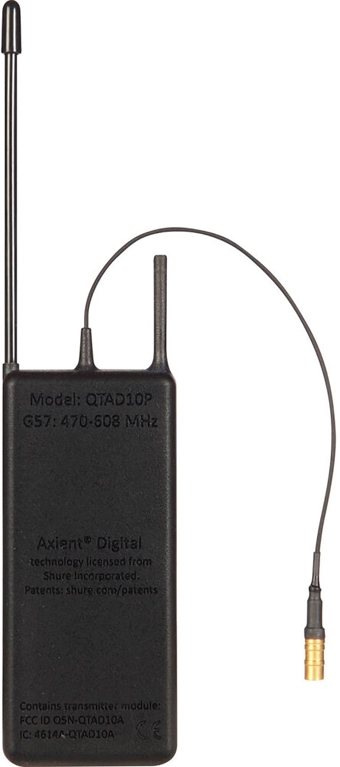Shure QTAD10P=-G56 AD10P PlayerMic Transmitter: Unleash Exceptional Digital Transmission