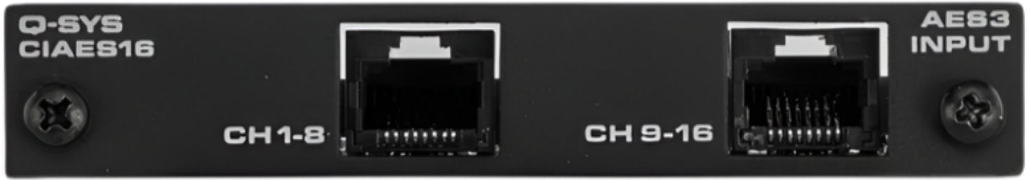 Q-SYS 16AES/EBU：