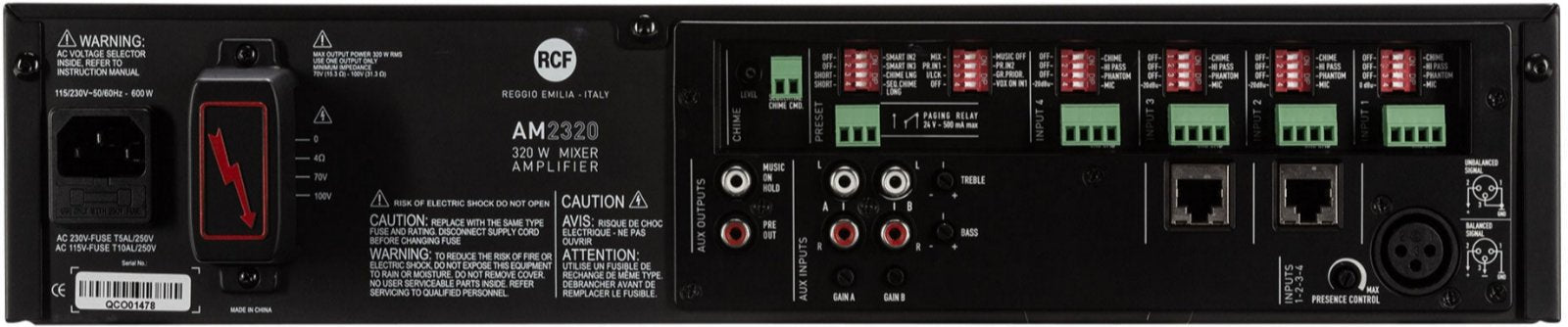 RCF AM 2320: The Ultimate 320 Watt RMS Digital Mixer/Amplifier