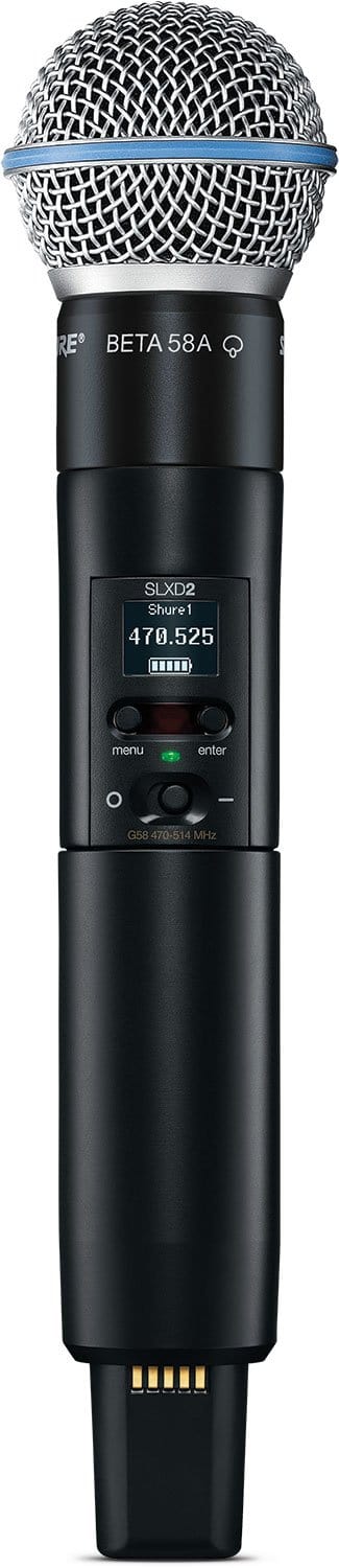 Shure SLXD2/B58 J52 Handheld Transmitter: High-Performance Wireless for Every Venue
