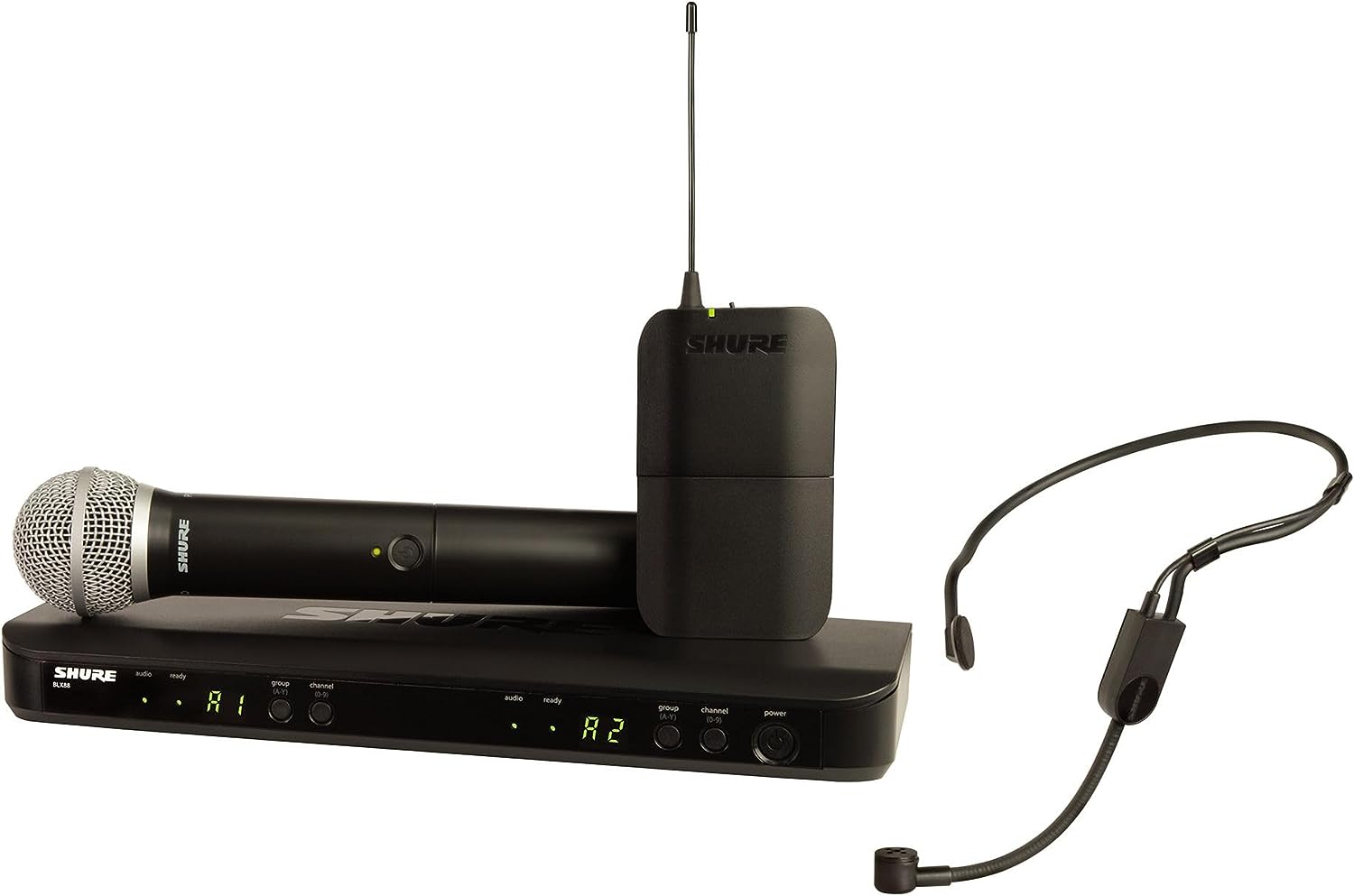 Shure BLX1288 Wireless Combo: PG58 Handheld & PGA31 Headset, H11 Band - Unleash Your Sound