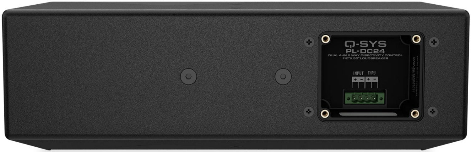Q-SYS PL-DC24 2-Way Passive Dual 4-Inch Point Source Loudspeaker - Black