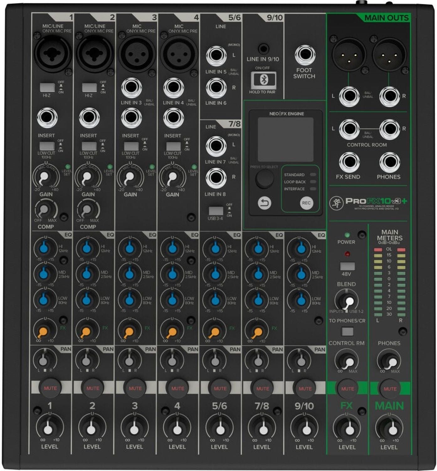 Mackie ProFX10v3+ 10-Channel Analog Mixer - Your Studio's Dream Companion