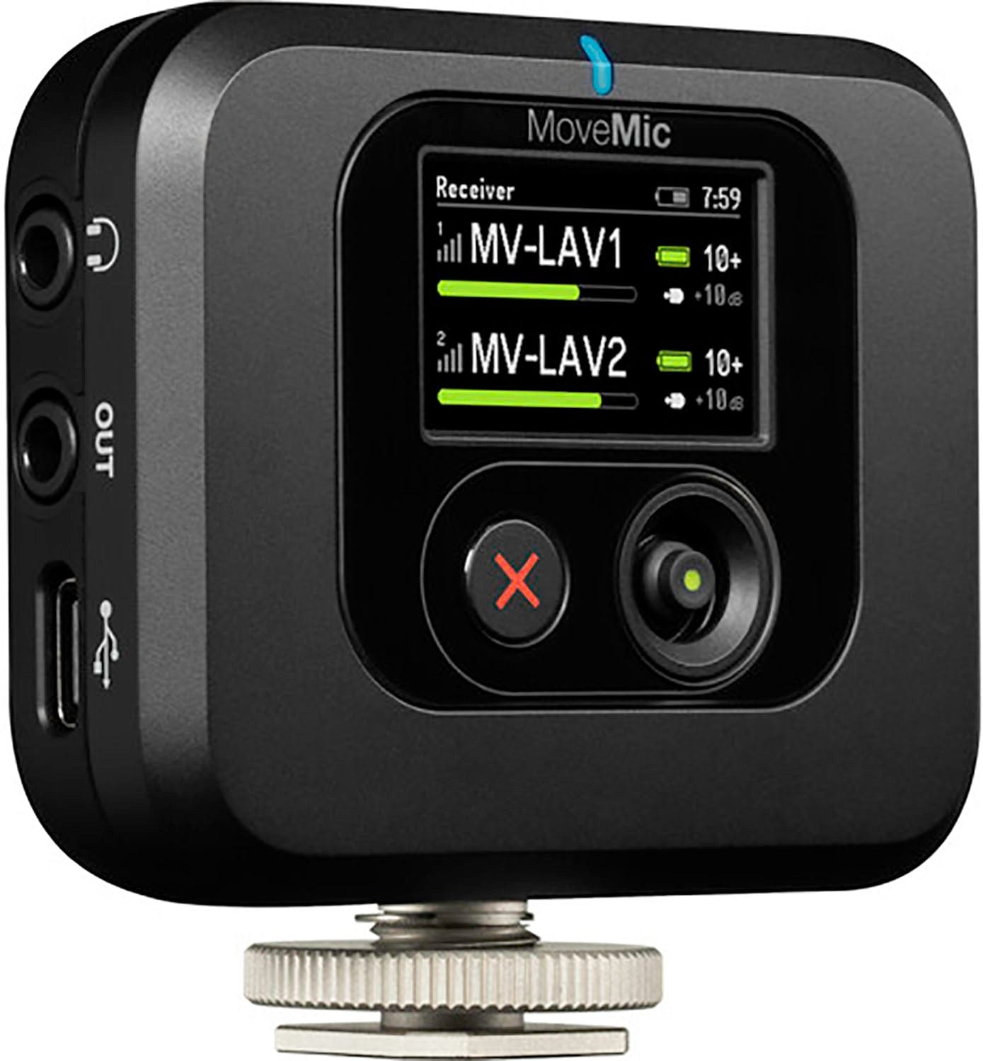 Shure MV-TWO-KIT-Z7 MoveMic Wireless Lavalier Microphone Pair for Phones with Receiver / Charge Case