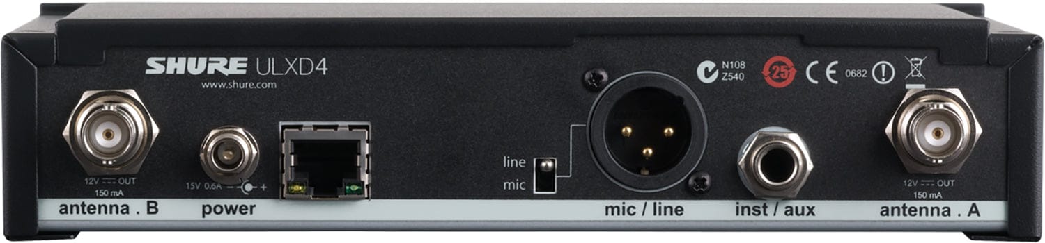 Shure ULXD4-GV Digital Wireless Receiver for Secure Government Use