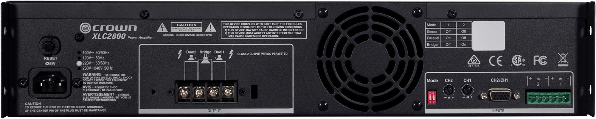 Crown XLC2800 DriveCore-Powered 2-Channel Power Amp - Boost Your Sound Now!
