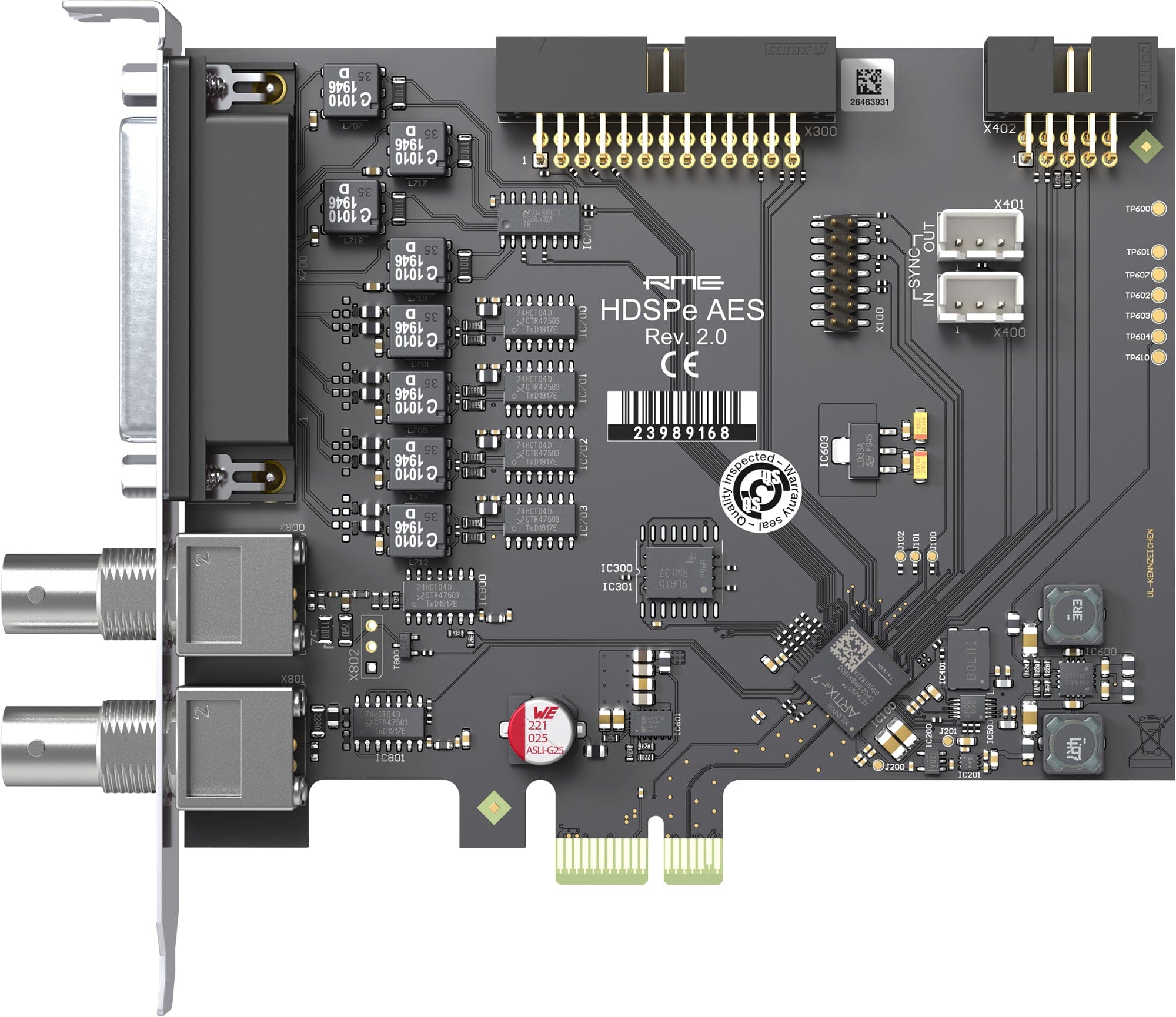 RME HDSPe AES PCIe Card: 32-Channel AES/EBU, 24-Bit/192kHz