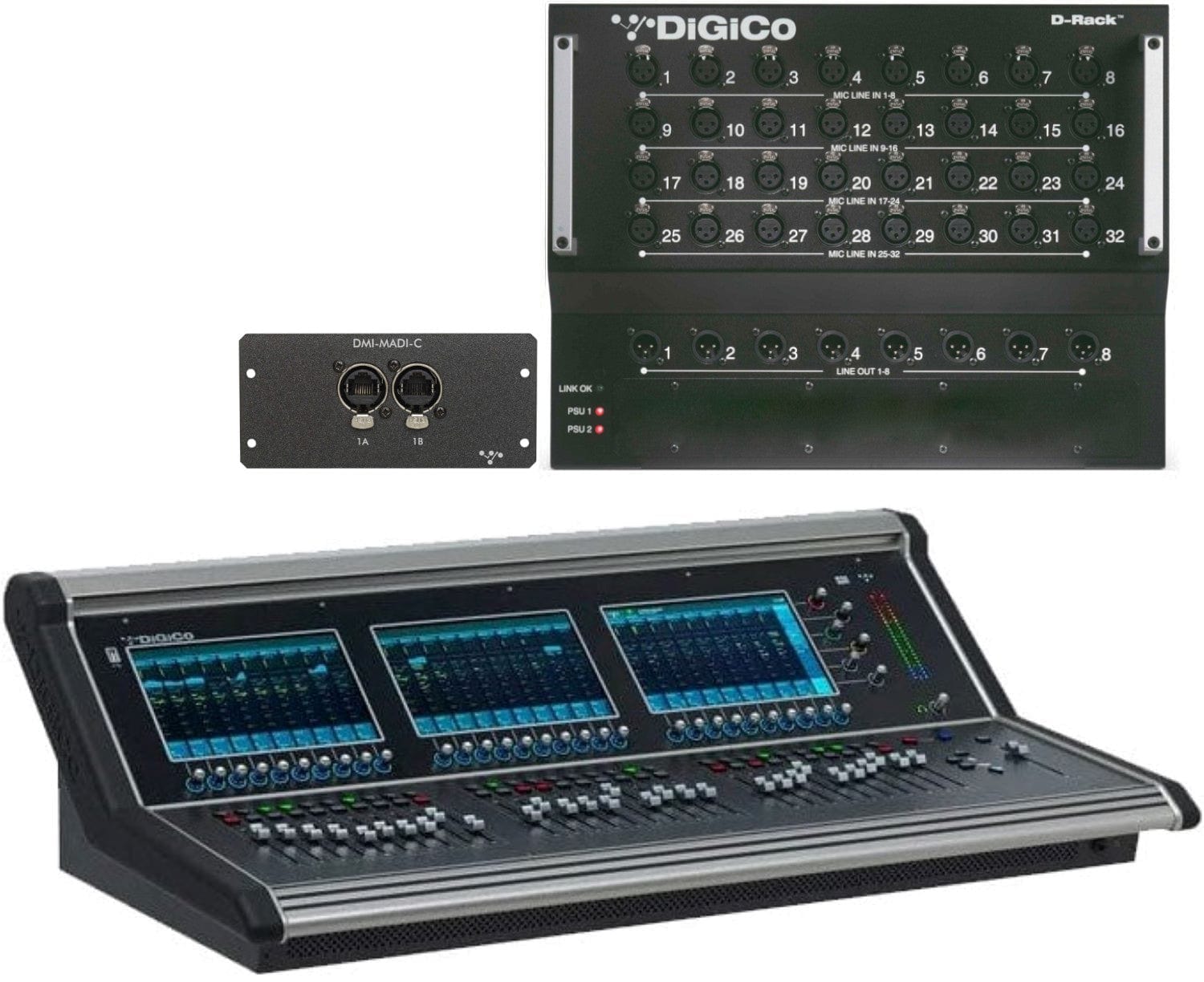 DiGiCo X-S31-C-RP S31D-Rack CAT6-MADI：