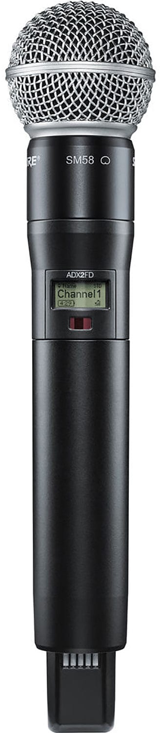 Shure Axient ADX2FD/SM58 Handheld Wireless Microphone Transmitter - High-Performance X55 Band