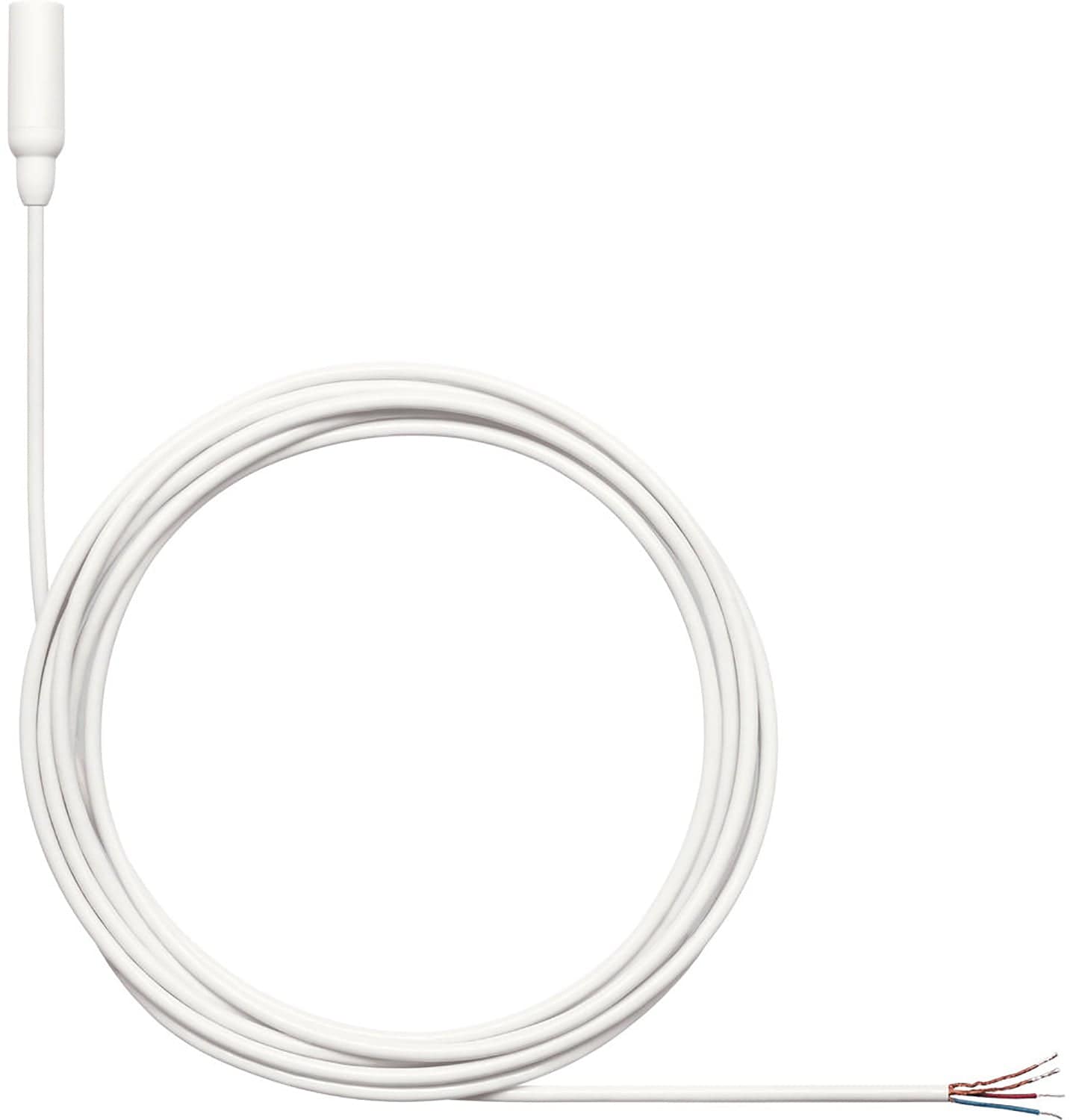 Shure TL48W/O-NC-A TwinPlex Omnidirectional Lavalier Microphone - Bare Wire with Accessories - White
