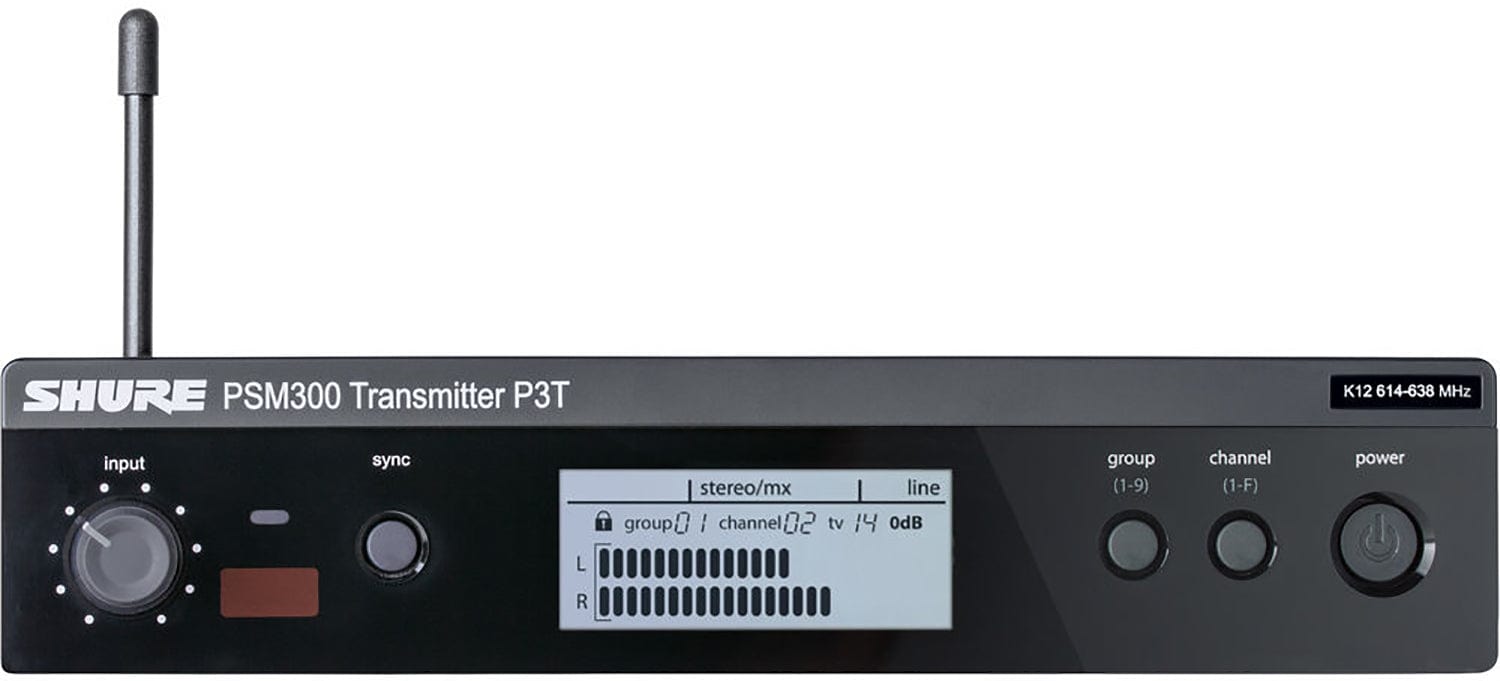 Shure P3T-H20 Wireless Transmitter for PSM300 System - Superior Sound for Every Performance